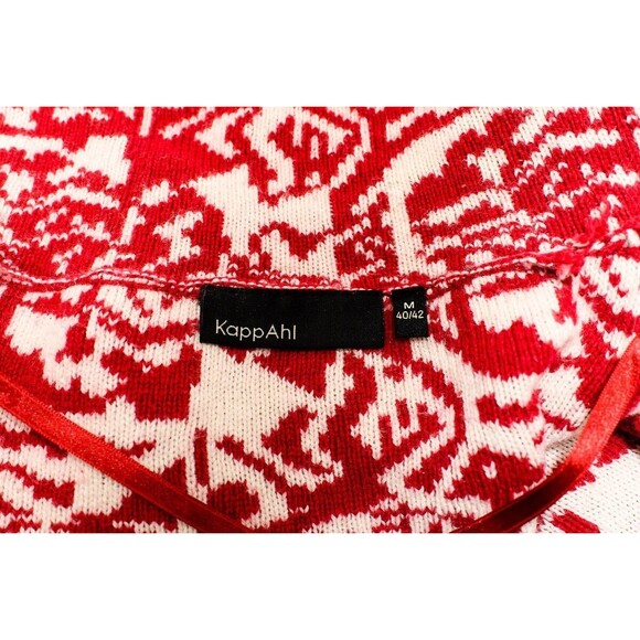 KappAhl M 40/42 Red/White button Cardigan art to wear Fall - Picture 3 of 4